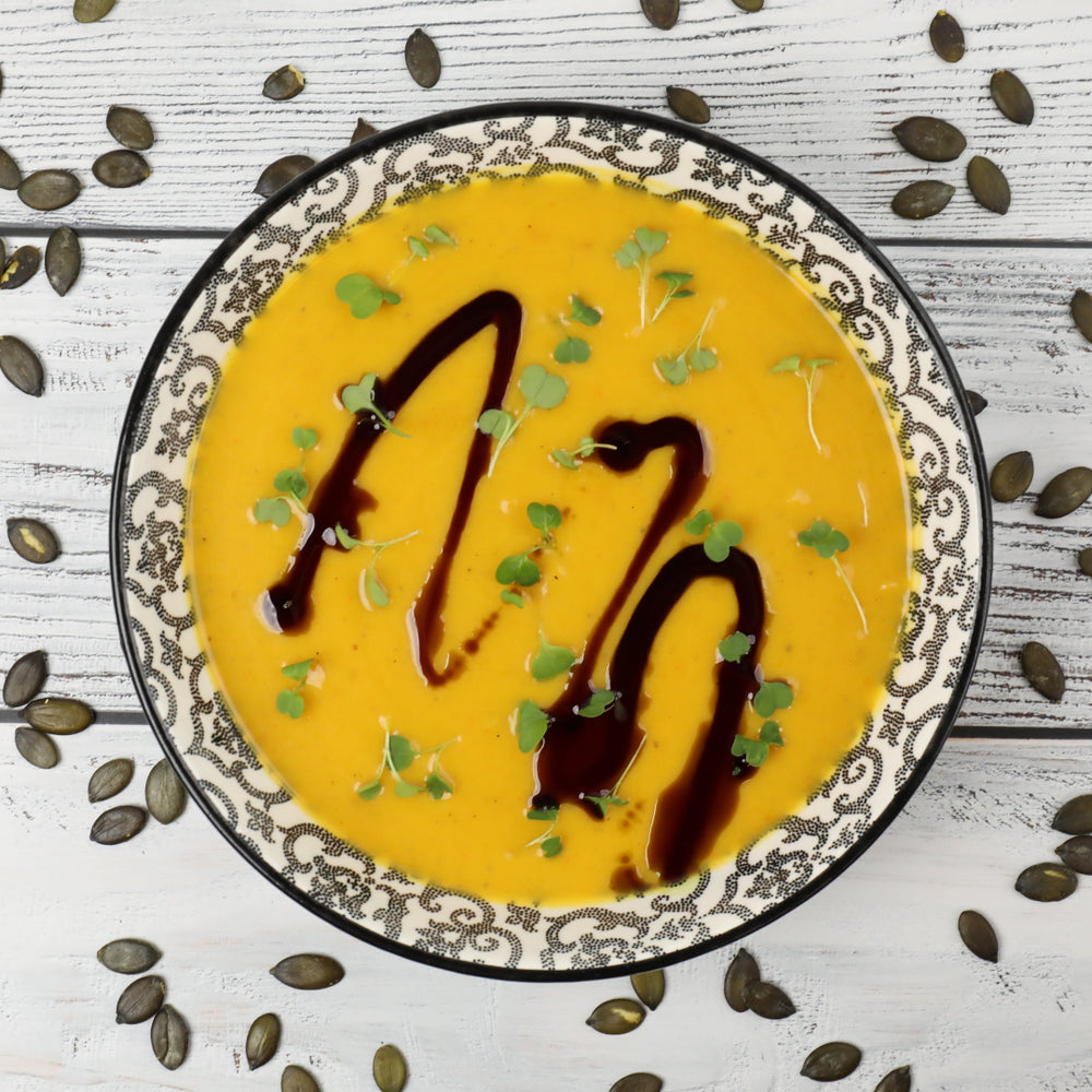 
                  
                    Teller Kürbissuppe
                  
                