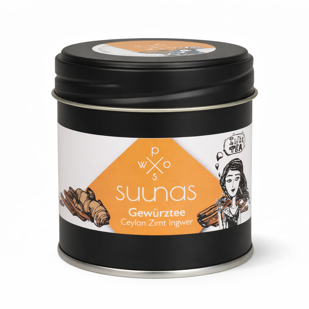 Dose mit Zimt Ingwer Tee